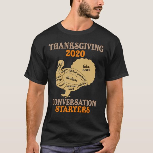 Erntedank 2020 Conversation Starter Funny Turk T-Shirt (Vorderseite)