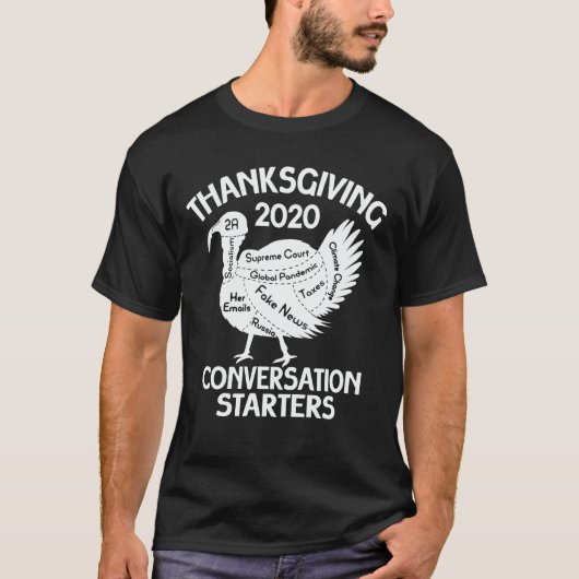Erntedank 2020 Conversation Starter Funny Turk T-Shirt (Vorderseite)