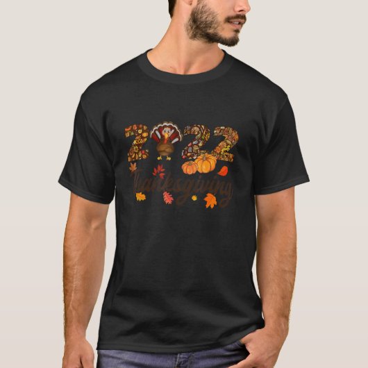Erntedank 2022 Matching Fall Türkei Herbstpumpe T-Shirt (Vorderseite)