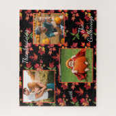 Erntedank 3 Benutzerdefinierte Fotos Pumpkin Herbs Puzzle (Vertikal)