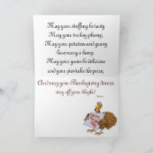 Erntedank 8000 Kalorien-Gedicht Feiertagskarte (Innenseite)