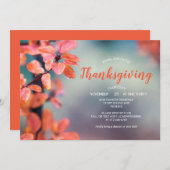 Erntedank Abendessen Auburn Herbstuntergänge Einladung (Vorne/Hinten)