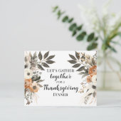 Erntedank Abendessen Blumenladen Postkarte (Stehend Vorderseite)