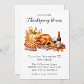 Erntedank-Abendessen Einladung (Vorne/Hinten)