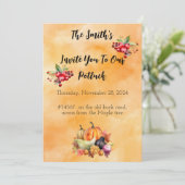 Erntedank Abendessen Einladung (Stehend Vorderseite)