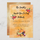 Erntedank Abendessen Einladung (Vorne/Hinten)