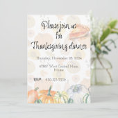 Erntedank Abendessen Einladung (Stehend Vorderseite)