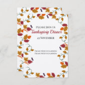 Erntedank Abendessen Einladung (Vorne/Hinten)