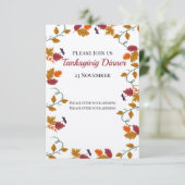 Erntedank Abendessen Einladung (Stehend Vorderseite)