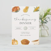 Erntedank-Abendessen Einladung (Stehend Vorderseite)
