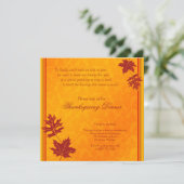 Erntedank Abendessen Einladung (Stehend Vorderseite)