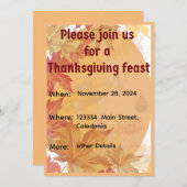 Erntedank Abendessen Einladung (Vorne/Hinten)