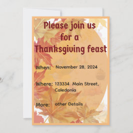 Erntedank Abendessen Einladung