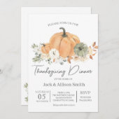 Erntedank Abendessen Einladung (Vorne/Hinten)