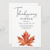 Erntedank-Abendessen Einladung (Vorne/Hinten)