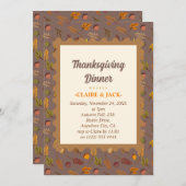 Erntedank Abendessen Einladung (Vorne/Hinten)