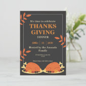 Erntedank Abendessen Einladung (Stehend Vorderseite)