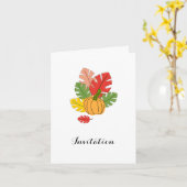 Erntedank Abendessen Einladung (Gelbe Blume)