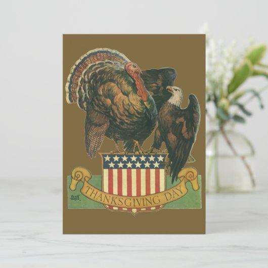 Erntedank Abendessen Einladung (Stehend Vorderseite)