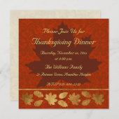 Erntedank-Abendessen Einladung (Vorne/Hinten)