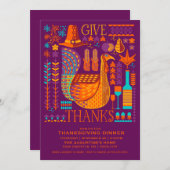 Erntedank Abendessen Einladung (Vorne/Hinten)