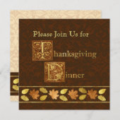 Erntedank-Abendessen Einladung (Vorne/Hinten)