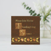 Erntedank-Abendessen Einladung (Stehend Vorderseite)