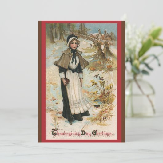 Erntedank Abendessen Einladung (Stehend Vorderseite)