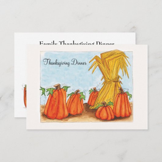 Erntedank Abendessen Einladung (Vorne/Hinten)