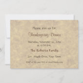 Erntedank-Abendessen Einladung (Rückseite)