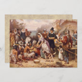 Erntedank-Abendessen Einladung (Vorne/Hinten)