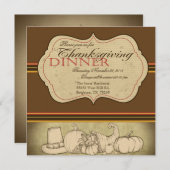 Erntedank-Abendessen-Einladung Einladung (Vorne/Hinten)