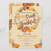 Erntedank Abendessen Einladung, Fest Einladung (Vorne/Hinten)