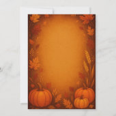 Erntedank Abendessen Einladung | Herbstleaves & P (Rückseite)