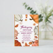 Erntedank Abendessen Einladung | Lasst uns Invi sa Postkarte (Stehend Vorderseite)