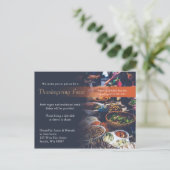 Erntedank Abendessen Einladung Postkarte (Stehend Vorderseite)