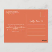 Erntedank Abendessen Einladung Postkarte (Rückseite)