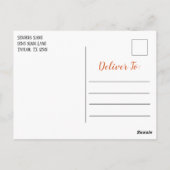 Erntedank Abendessen Einladung Schrift Postkarte (Rückseite)