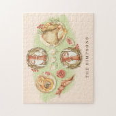 Erntedank-Abendessen Familie Puzzle (Vertikal)