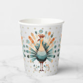 Erntedank Abendessen Farbenfroh Türkei Goldene Ste Pappbecher (Links)