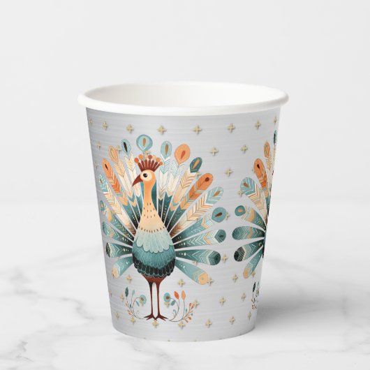 Erntedank Abendessen Farbenfroh Türkei Goldene Ste Pappbecher (Vorderseite)