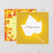 Erntedank Abendessen Herbst Einladung (Vorne/Hinten)