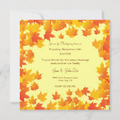 Erntedank Abendessen Herbst Einladung (Rückseite)