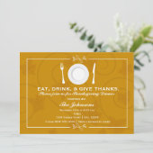 Erntedank Abendessen Herbst Einladung (Stehend Vorderseite)