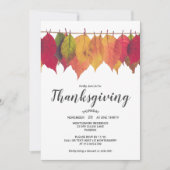 Erntedank Abendessen Herbst lässt Vintage Lichter Einladung (Vorderseite)