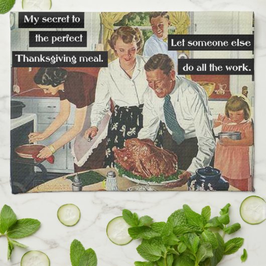 Erntedank Abendessen Herbstfarben Acorns Kariert Geschirrtuch (Gefaltet)