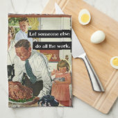 Erntedank Abendessen Herbstfarben Acorns Kariert Geschirrtuch (Viertel Falte)