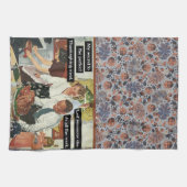 Erntedank Abendessen Herbstfarben Acorns Kariert Geschirrtuch (Horizontal)