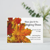Erntedank-Abendessen-Party Einladung (Stehend Vorderseite)