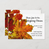 Erntedank-Abendessen-Party Einladung (Vorne/Hinten)